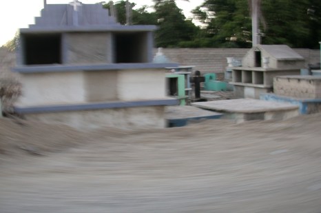 A cemetery in the Haitian countryside.